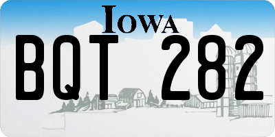 IA license plate BQT282