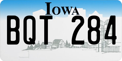 IA license plate BQT284