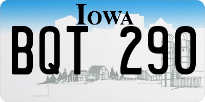 IA license plate BQT290