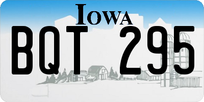 IA license plate BQT295