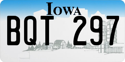 IA license plate BQT297