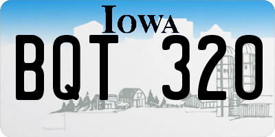 IA license plate BQT320
