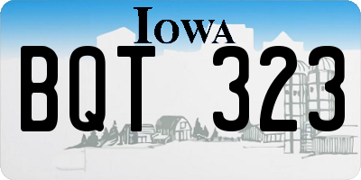 IA license plate BQT323