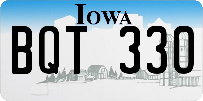 IA license plate BQT330