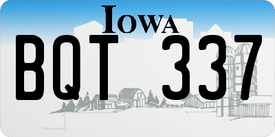 IA license plate BQT337