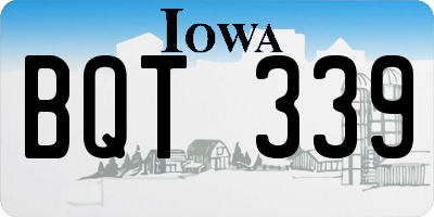 IA license plate BQT339