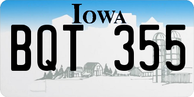 IA license plate BQT355