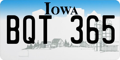 IA license plate BQT365