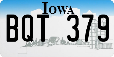 IA license plate BQT379