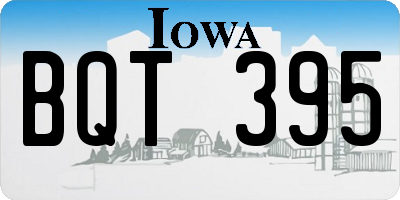 IA license plate BQT395
