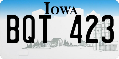 IA license plate BQT423