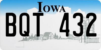 IA license plate BQT432