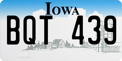 IA license plate BQT439
