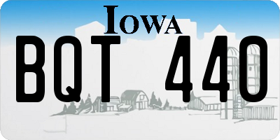 IA license plate BQT440