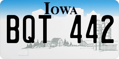 IA license plate BQT442