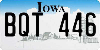IA license plate BQT446