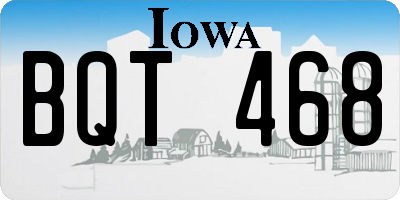 IA license plate BQT468