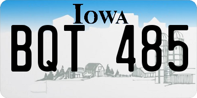 IA license plate BQT485