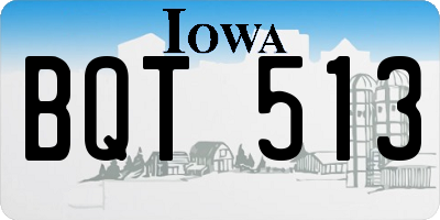 IA license plate BQT513