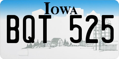 IA license plate BQT525
