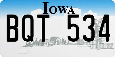 IA license plate BQT534