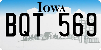 IA license plate BQT569