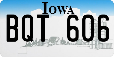 IA license plate BQT606