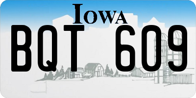 IA license plate BQT609