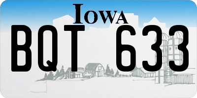 IA license plate BQT633