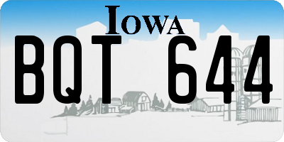 IA license plate BQT644