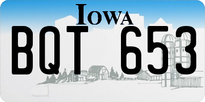 IA license plate BQT653