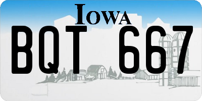IA license plate BQT667
