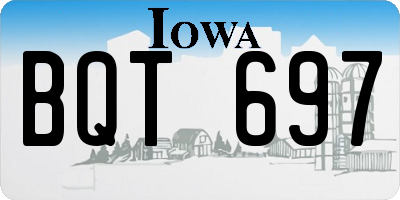 IA license plate BQT697