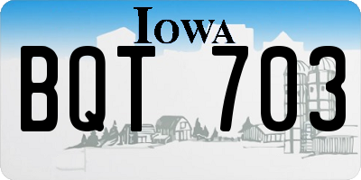 IA license plate BQT703