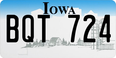 IA license plate BQT724