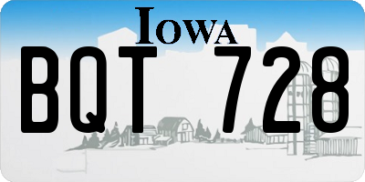IA license plate BQT728