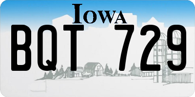 IA license plate BQT729