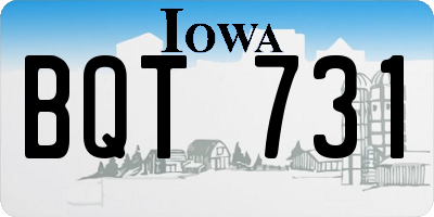 IA license plate BQT731