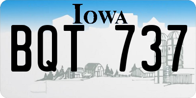 IA license plate BQT737