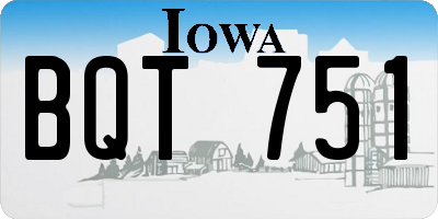 IA license plate BQT751