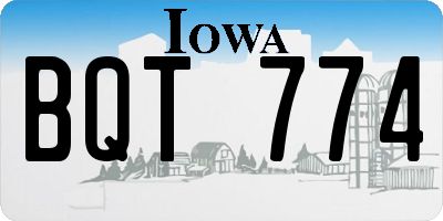 IA license plate BQT774
