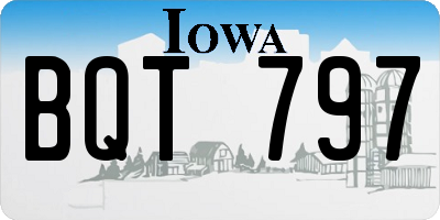IA license plate BQT797