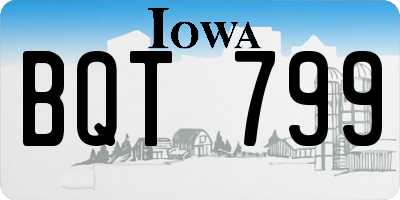 IA license plate BQT799