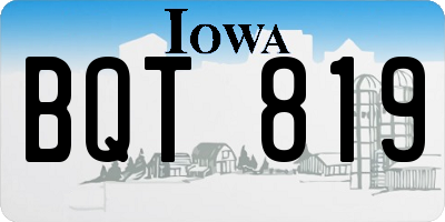 IA license plate BQT819