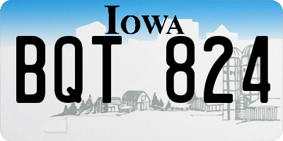 IA license plate BQT824