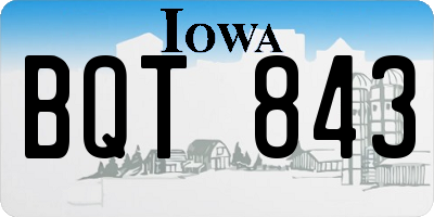 IA license plate BQT843