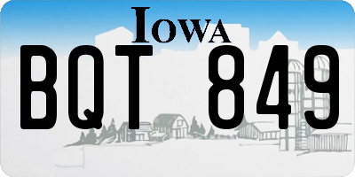 IA license plate BQT849