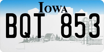 IA license plate BQT853
