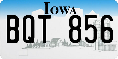 IA license plate BQT856