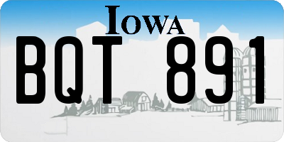 IA license plate BQT891
